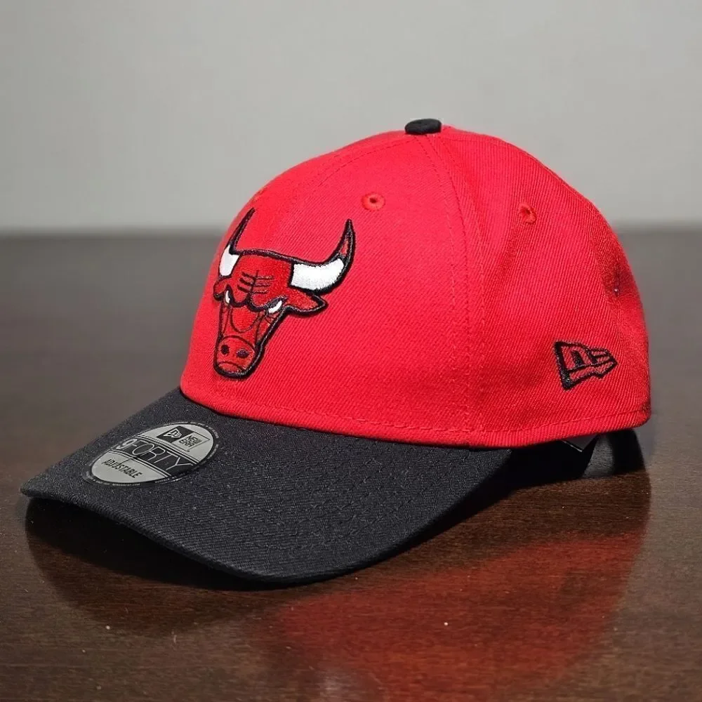 Chicago Bulls New Era Dad Hat Cap Red Black 9Forty NBA Jordan Pippen Rodman New